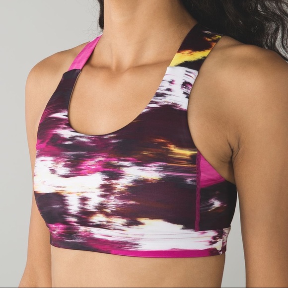Lululemon All Sport Bra III Pigment Wind Berry Rumble Multi - Picture 2 of 9